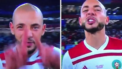 Cầu thủ Morocco chửi VAR ngay trên truyền hình