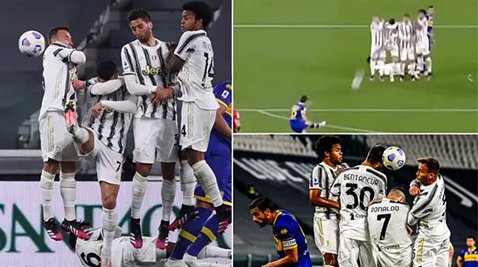 Ronaldo bị chỉ trích vì 'làm hề' ở trận Juve thắng Parma