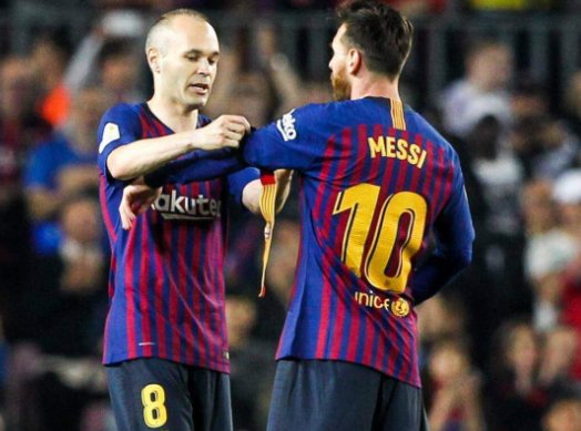 Andres Iniesta từng có thời gian dài chơi cùng Messi tại Barcelona.