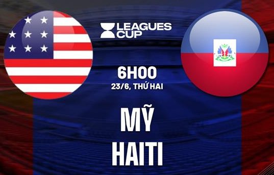 Tip bóng đá 23/06 06:00 Mỹ vs Haiti: Chủ nhà vượt trội đẳng cấp