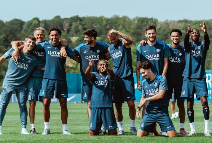 Thầy trò Luis Enrique tự tin bước vào trận đấu. Ảnh: PSG Inside