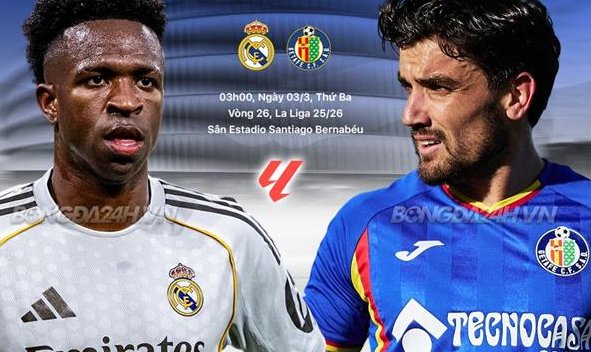 Tip bóng đá 03/03 03:00 Real Madrid vs Getafe: 3 điểm là bắt buộc