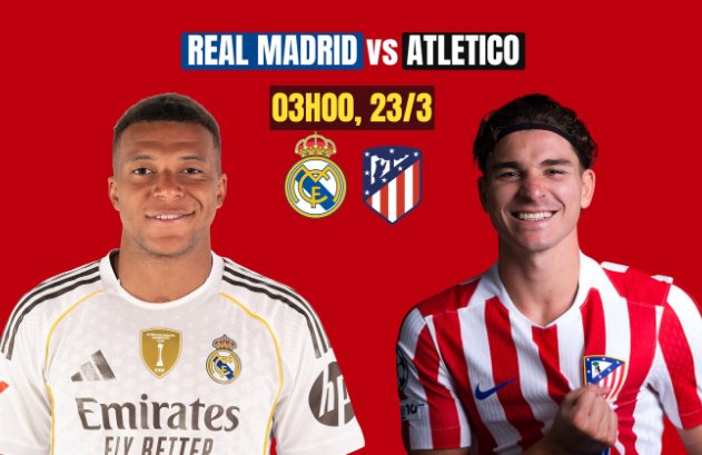 Tip bóng đá 23/03 03:00 Real Madrid vs Atletico Madrid: Phá bĩnh Real Madrid