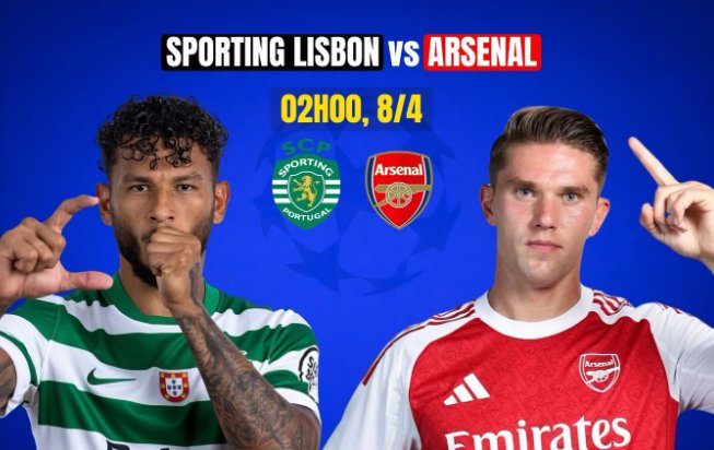 Tip bóng đá 08/04 2h Sporting Lisbon vs Arsenal: Pháo thủ gặp khó