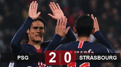 PSG 2-0 Strasbourg: PSG nhọc nhằn đi tiếp ở cúp Quốc gia