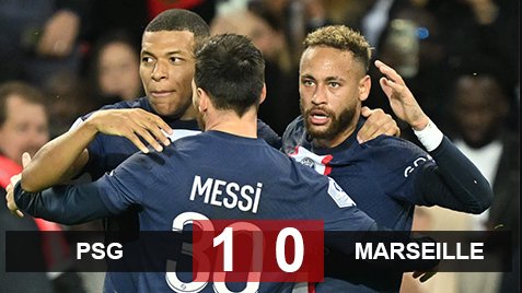 PSG 1-0 Marseille: Ngày Messi vô duyên