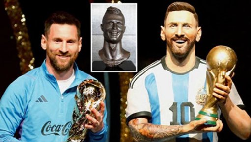 Messi được tạc tượng đẹp hơn nhiều so với Ronaldo